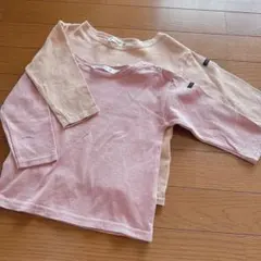 ロンT 90 100 futafuta 2枚セットくすみカラー　兄妹　年子