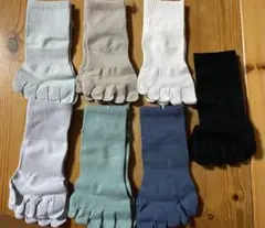 メンズ　ソックス　五本指　7足組　春夏物　25〜27cm