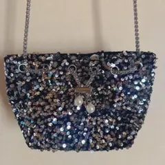 スパンコール巾着型パーティーバッグ