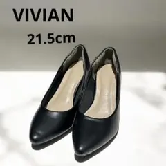 VIVIAN ポインテッドトゥ7cmキレイめパンプス