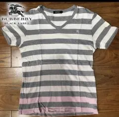 BURBERRY BLACK LABEL ボーダー Vネック Tシャツのサムネイル