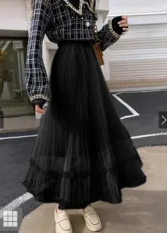 グレイル パールチュールプリーツスカート