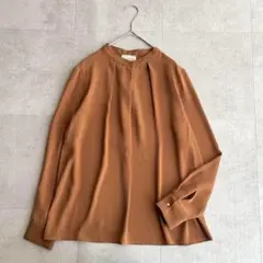 【近年】ユナイテッドアローズ バンドカラー タックブラウス シャツ