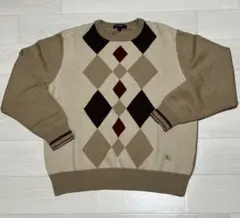BURBERRY アーガイル柄 ニットセーター L