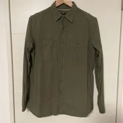 UNIQLO スリムフィット シャツ L オリーブ