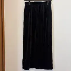 プリーツ タイトスカート ブラック ロング丈のサムネイル