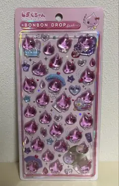 ボンボンドロップシール　シール　ボンドロ　しずくちゃん　うるおいちゃん　ピンク
