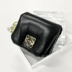 ロエベ パファー ゴヤケース アナグラム チャーム 小物入れ ブラック