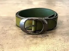 【希少品】グリーン グラデーション レザーベルト