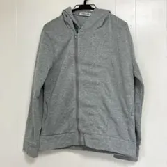 Myzan Rev グレー パーカー フード付き　裏起毛　アシンメトリー