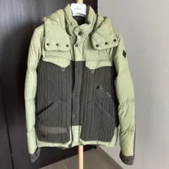 MONCLER ダウンジャケット フード付き ニット切替