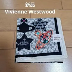新品⭐Vivienne Westwood　刺繍　総柄　ハンカチ　希少　レア