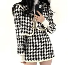 美品 DHOLIC 千鳥柄 セーラー ジャケット 人気商品 セレクト