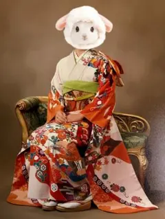 振袖 多色 花柄 帯　FOXのショールセット