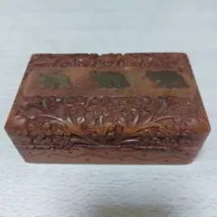 インド土産】木製彫刻小物入れ 約11.5cm【6】 - メルカリ