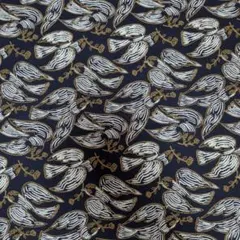 ミナペルホネン following day　ネイビー ハギレ⑤