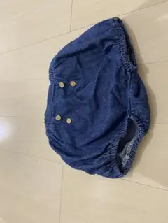 デニムブルー ボタン付きショートパンツ 70cm