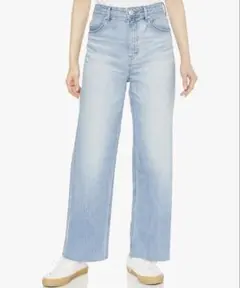 【未使用】ヤヌーク　LILITH ホワイト YANUK(ヤヌーク)｜ワイドストレート 【LILITH】/エアリー