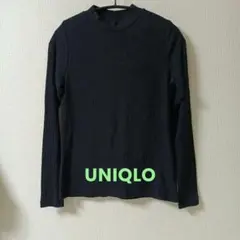 UNIQLO　Mサイズ　黒　リブ編み長袖Tシャツ
