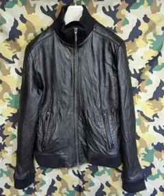 美品 希少 XL ポールスミス ライダース レザージャケット ブルゾン 革