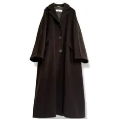 カシミヤ混/美品✨マックスマーラ　マレーラ　チェスターコート　ロング　黒　M カシミヤ混/美品✨マックスマーラ マレーラ チェスターコート