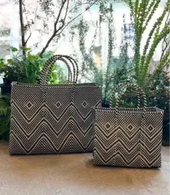 マリホジャMercado Bag Bianca (Black&Cream)右