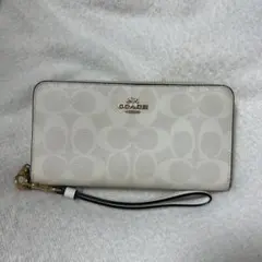 新品未使用】COACH 長財布 シグネチャー ホワイト 白 C4452 - メルカリ