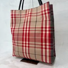 ◆バーバリー◆ビジネス、トートバッグ A4サイズ対応／赤／ノバチェック 39441368_1.jpg