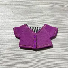 12cmぬい 紫 カーディガン