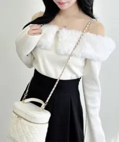 INGNI 2Wayエコファーニット ホワイト