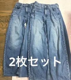 c*.様 UNIQLO バギーカーブジーンズ 67BLUE 2枚セット