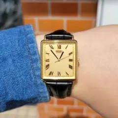 希少 稼働 SEIKO SGP スクエア レクタンレギュラー 80s ローマ文字
