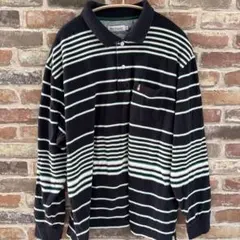 Hush Puppies ストライプ ポロシャツ 3L 大きいサイズ