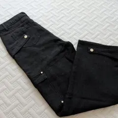 デニムブラック カーゴパンツ M