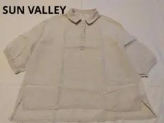 SUN VALLEY　半袖　ポロシャツ　麻100%　ナチュラル　体型カバーのサムネイル