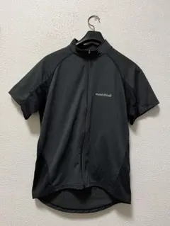 モンベル　サイクールハーフスリーブジップシャツ　/L　ダークグレー　ストレッチ