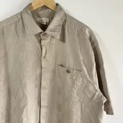 メンズ　半袖　シャツ　ベージュ　XL 柄