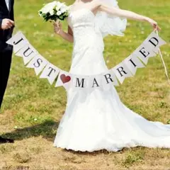 JUST MARRIED ガーランド 結婚式　ブライダルフォト