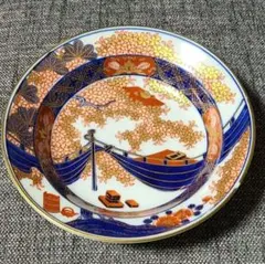 有田焼　松右衛門窯　染付白鷺絵　特大皿　飾皿　1客 有田焼 松右衛門窯 染付白鷺絵 特大皿 飾皿 1客 有田焼
