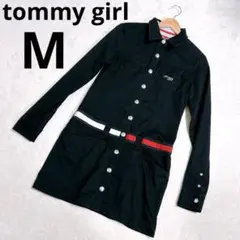 tommy girl ワンピースジャケット 黒　長袖　ボタン　レディース　M