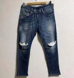 DIESEL ディーゼル　ダメージ加工　ジョグジーンズ　デニムスウェットパンツ