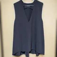 GRL ダークグレー Vネック ノースリーブ トップス フリーサイズ