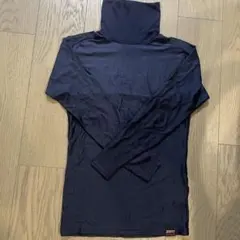 ZETT ネイビー 長袖 タートルネック アンダーシャツLサイズ