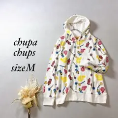 チュッパチャプス パーカー 長袖 トレーナー コットン混【M】可愛い 白 557