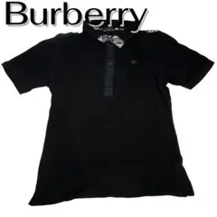 Burberry メンズ　ブラック ポロシャツ L チェック　襟