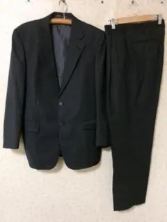 94756 メンズ　シングルスーツ上下　グレーチェック　94Y6