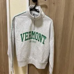 H&M ハーフジップ トレーナー S グレー