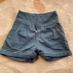 Pinklatte デニムショートパンツ ハイウエスト