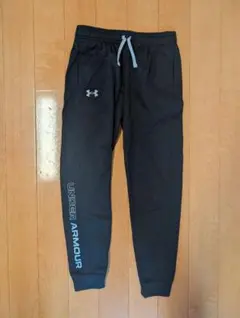 アンダーアーマー ジュニア ジャージ 150 黒 長ズボン パンツ