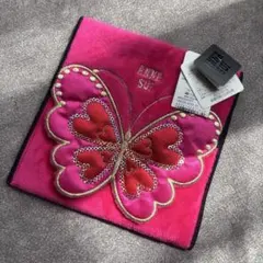 ANNA SUI 蝶刺繍 ポケットハンカチ